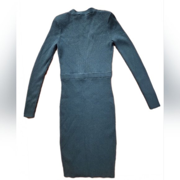 Small Teal Knit Guess Sweater Dress - Picture 3 of 5